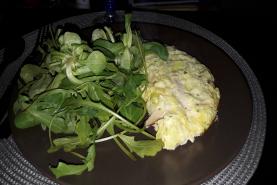 Omelette au poireau