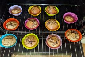 Muffin beurre de cacahuètes et chocolat
